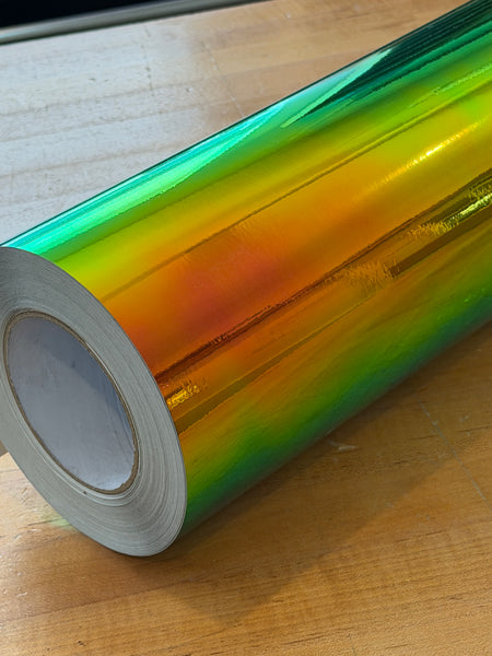 GREEN OPAL Adhesive Vinyl for Graphics and Decals. Red Copper Shift
