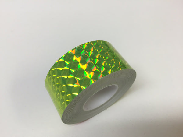 1 inch x 150 foot rolls of Prism Tape, Holographic Iridescent 1/4" Mosaic