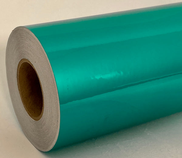 Wide rolls of Colored Chrome Tape, Mirror-like Metallic Sticky Smooth Plastic Tape