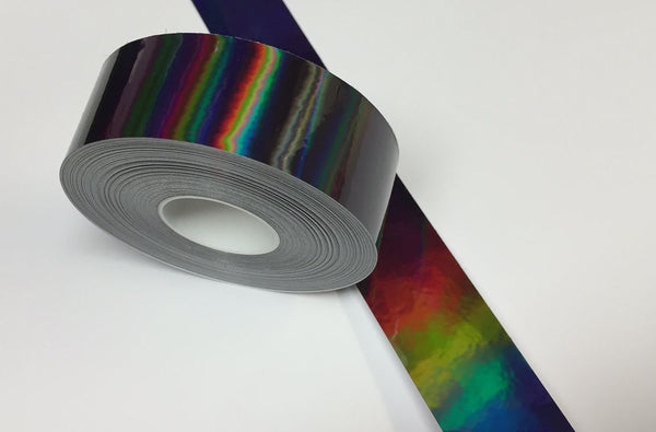 Roll of Holographic Rainbow Oil Slick Tape, choose your color and size, OILSLICK