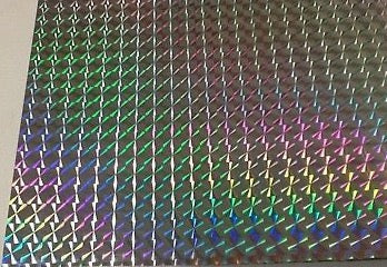 Sheets of Holographic PRISM Sign Vinyl, Choose Size and Color, 1/4" Mosaic