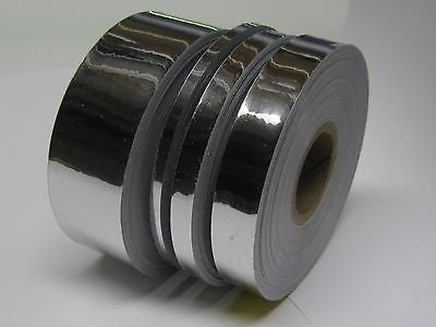 Silver Chrome Vinyl Tape, Choose Your Size, Adhesive Coated Plastic