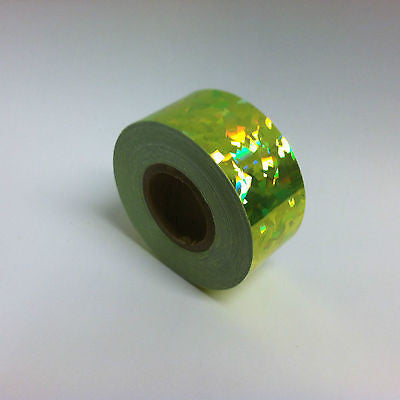 HoloCrystal Tape, choose your color and size, 50 foot rolls of Holographic Tape