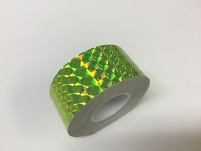 Holographic Prism Tape, 1 Inch x 25 feet, Choose Any Color,  1/4' Mosaic