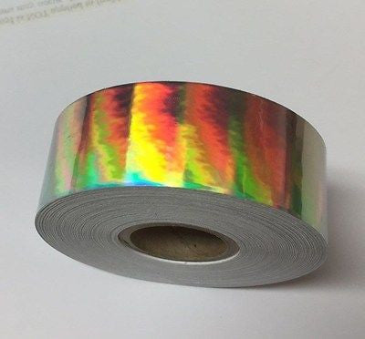 Silver Rainbow Vinyl Tape 2 inch x 50 feet, Holographic Oilslick colors