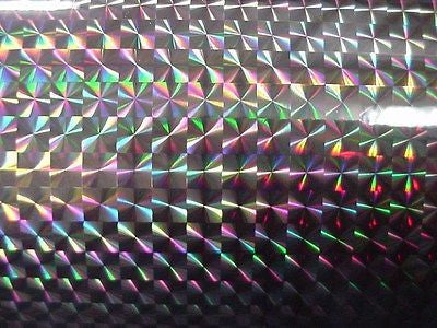 Sheets of Holographic PRISM Sign Vinyl, Choose Size and Color, 1/4" Mosaic