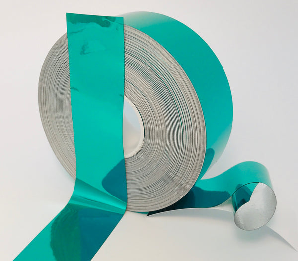Wide rolls of Colored Chrome Tape, Mirror-like Metallic Sticky Smooth Plastic Tape