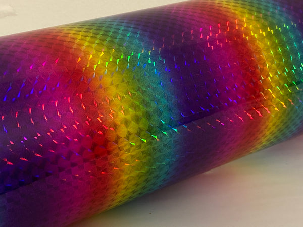 Multi Color Holographic Vinyls, choose pattern and size, 12" wide