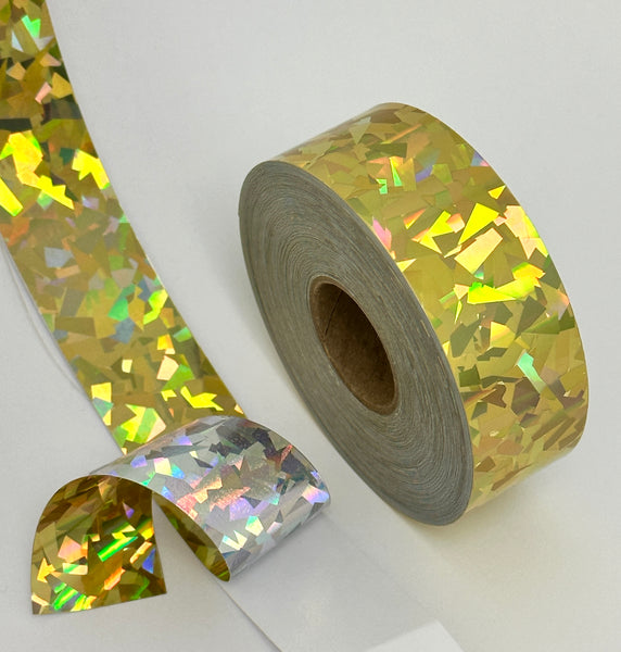 HoloCrystal Tape, choose your color and size, 50 foot rolls of Holographic Tape