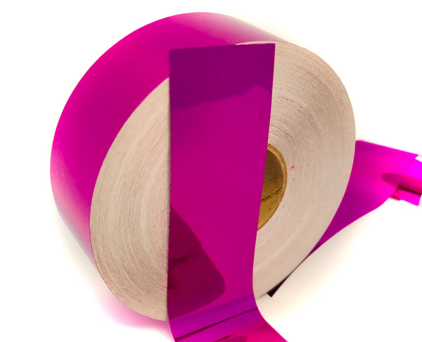 Wide rolls of Colored Chrome Tape, Mirror-like Metallic Sticky Smooth Plastic Tape