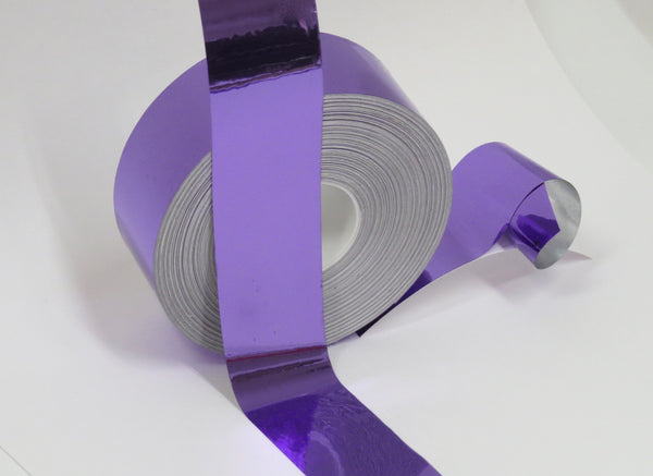 Wide rolls of Colored Chrome Tape, Mirror-like Metallic Sticky Smooth Plastic Tape