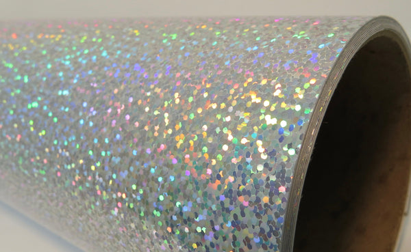 Metal Flake Sparkle Vinyl, Holographic Diffraction Vinyl, 24 inch x 30 foot rolls.