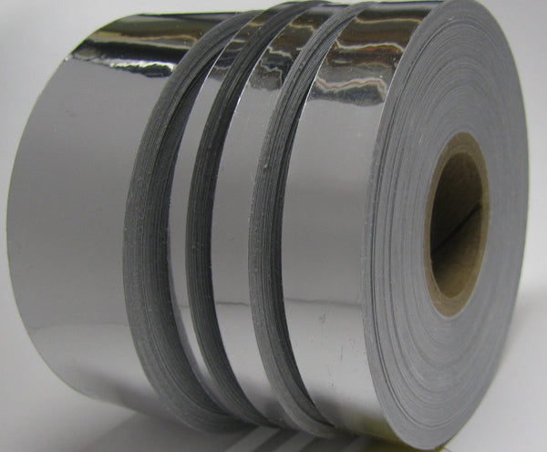 Wide rolls of Colored Chrome Tape, Mirror-like Metallic Sticky Smooth Plastic Tape