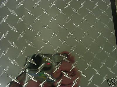 Silver Diamond Plate Border Sign Vinyl  8" x 10 Feet