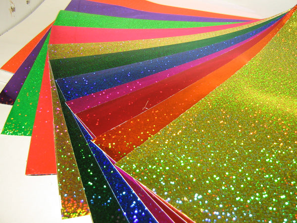 SHEETS of SEQUINS Holographic Glittering Sign Vinyl, Choose Color and Size