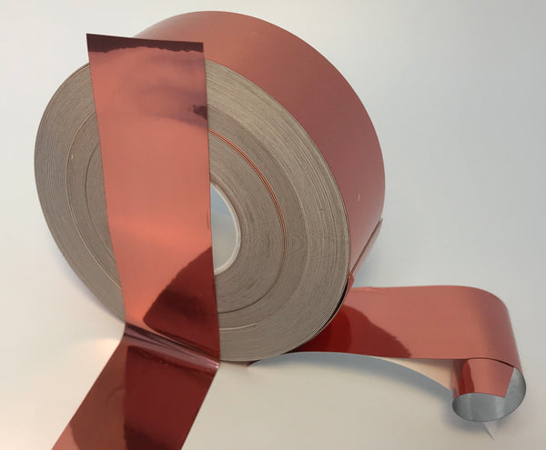 Wide rolls of Colored Chrome Tape, Mirror-like Metallic Sticky Smooth Plastic Tape