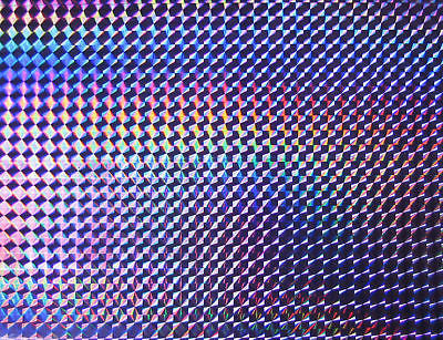 Sheets of Holographic PRISM Sign Vinyl, Choose Size and Color, 1/4" Mosaic
