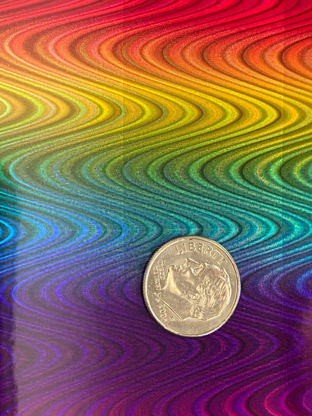 Multi Color Holographic Vinyls, choose pattern and size, 12" wide
