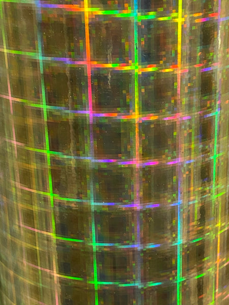 PLAID Sign Vinyl, Holographic Hyperplaid, choose your color