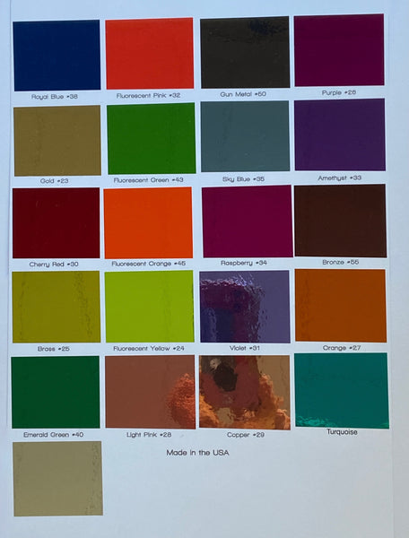 17 Different Color CHROME Tapes, 1" x 25 feet