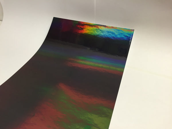 Rainbow Car Wrap, Stretchable holographic vinyl, OILSLICK