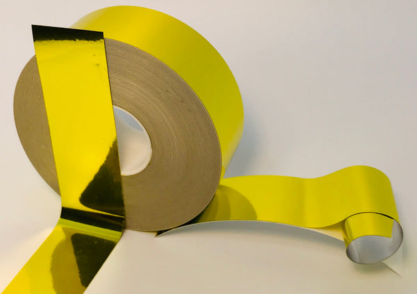 Wide rolls of Colored Chrome Tape, Mirror-like Metallic Sticky Smooth Plastic Tape