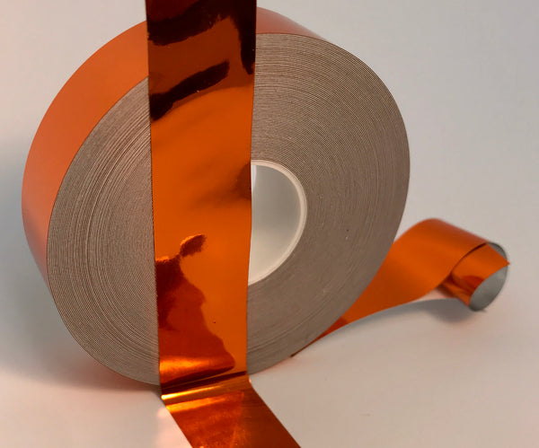 Wide rolls of Colored Chrome Tape, Mirror-like Metallic Sticky Smooth Plastic Tape