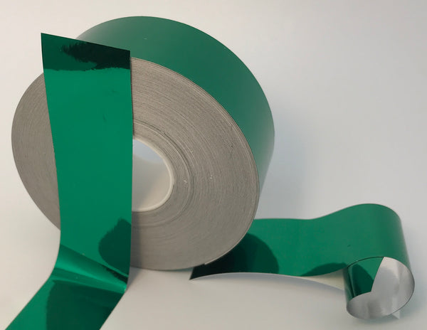 Wide rolls of Colored Chrome Tape, Mirror-like Metallic Sticky Smooth Plastic Tape