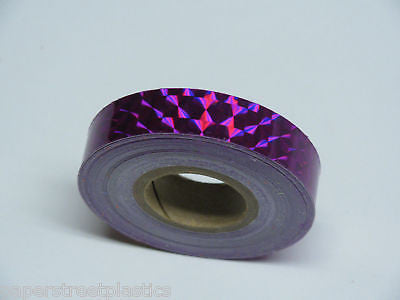 6 rolls of Prism Tape, 1/2 Inch x 25 ft, Your color choices, Holographic Tape