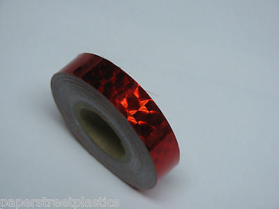10 rolls of Prism Tape, 1/2 Inch x 25 ft, Your color choices, Holographic Mosaic