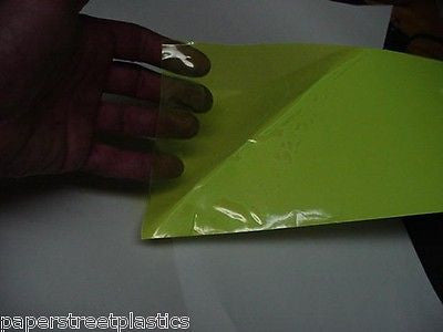 Transparent Vinyl Plastic Sheets, with Adhesive, Pick your color and size