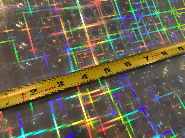 PLAID Sign Vinyl, Holographic Hyperplaid, choose your color