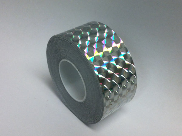 1 inch x 150 foot rolls of Prism Tape, Holographic Iridescent 1/4" Mosaic