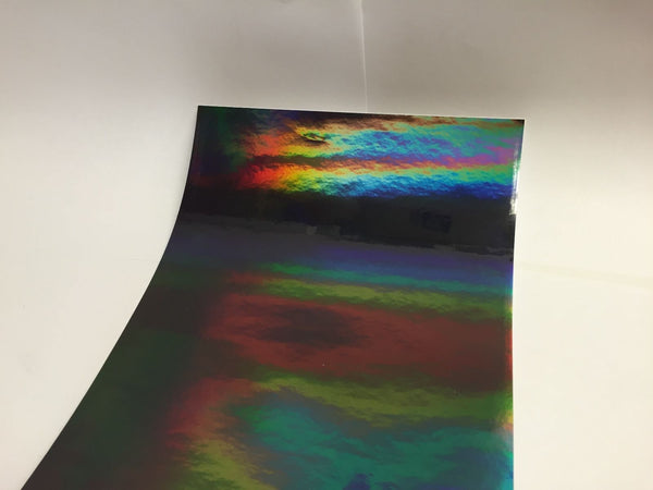 Oil Slick Rainbow Holographic Sign Vinyl, Choose Your Color and Size