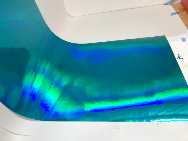 SHEETS of Oil Slick RAINBOW Holographic Sign Vinyl, Choose  Color and Size